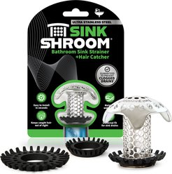 SinkShroom Ultra Revolutionary Bathroom Sink Dog, Cat & Small Pet Drain Protector, Stainless Steel slide 1 of 9