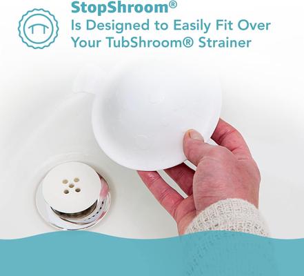 Show full view: StopShroom The Ultimate Universal Dog, Cat & Small Pet Drain Stopper Plug, White slide 6 of 8