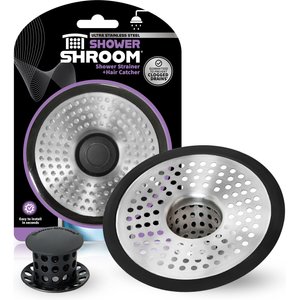 ShowerShroom Ultra Revolutionary Shower Hair Catcher Dog, Cat & Small Pet Drain Protector, Stainless Steel