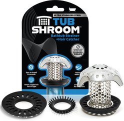 TubShroom Ultra Revolutionary Bath Tub Dog, Cat & Small Pet Drain Protector Hair Catcher & Strainer, Snare Stainless Steel slide 1 of 9