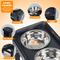 Show in main carousel: Supet 4-Height Adjustable Stainless Steel Elevated Dog Bowls, Black slide 7 of 7
