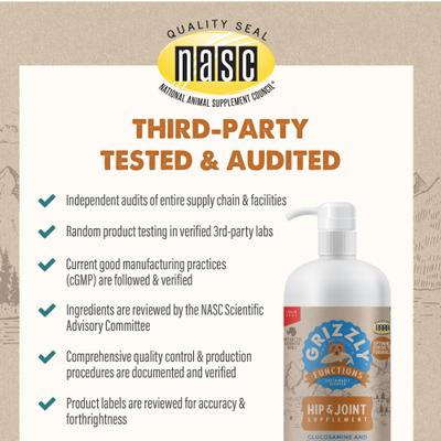 Show full view: Grizzly Joint Aid Liquid Hip & Joint Health Supplement for Dog & Cat, 16-fl oz bottle slide 8 of 12