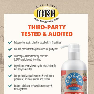 Show full view: Grizzly Salmon Plus Omega 3-6-9 Food Supplement for Dogs & Cats, 4-fl oz bottle slide 8 of 12