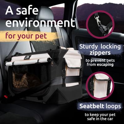 Show full view: PetLuv Premium Soft-Sided Cat & Dog Carrier, Black, Large slide 8 of 11