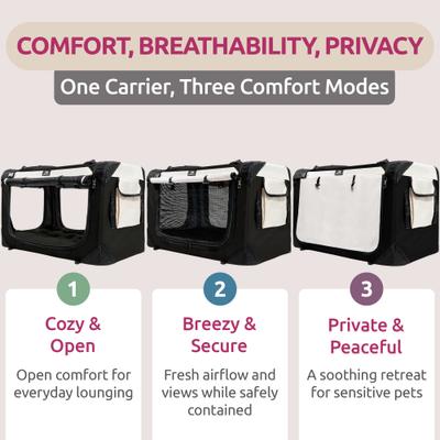 Show full view: PetLuv Premium Soft-Sided Cat & Dog Carrier, Black, Large slide 2 of 11