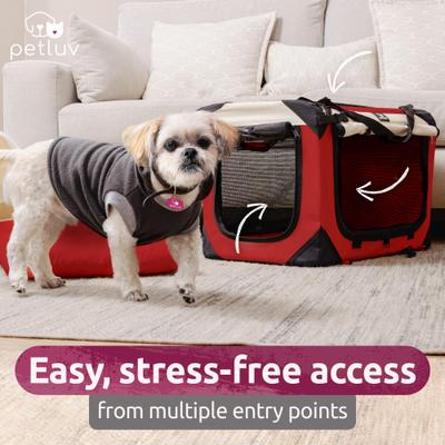 Show full view: PetLuv Premium Soft-Sided Cat & Dog Carrier, Red, Large slide 6 of 12