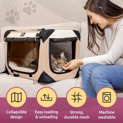 Show full view: PetLuv Premium Soft-Sided Cat & Dog Carrier, Tan, Large slide 4 of 11