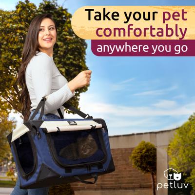 Show full view: PetLuv Premium Soft-Sided Cat & Dog Carrier, Navy, Small slide 4 of 11