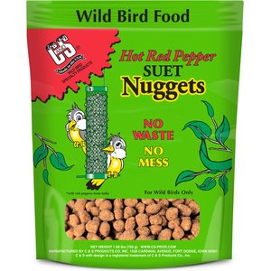C&S Hot Pepper Suet Nuggets Bird Food, 27-oz bag