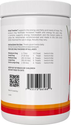 Show full view: Vintek Nutrition, LLC Vitali-Treaties Liver Flavored Soft & Chew Support Supplement for Dogs, 16-oz jar slide 4 of 5