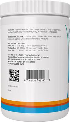 Show full view: Vintek Nutrition, LLC Nutralin Liver Flavored Soft & Chew Diabetes Supplement for Dogs, 16-oz jar slide 4 of 5