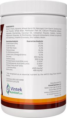 Show full view: Vintek Nutrition, LLC Sterling Coat Liver Flavored Soft & Chew Skin Support Supplement for Dogs, 16-oz jar slide 3 of 5