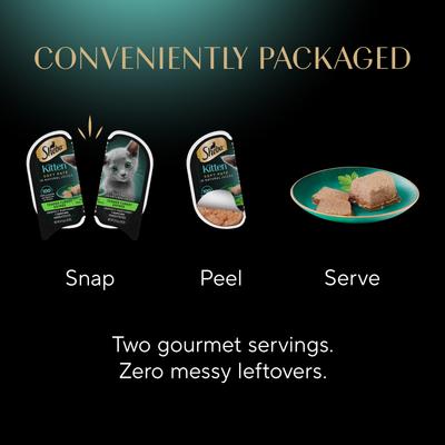 Show full view: Sheba Perfect Portions Kitten Turkey Entree Soft Pate Wet Cat Food Trays, 2.6-oz, case of 24 slide 10 of 11