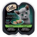 Sheba Perfect Portions Kitten Turkey Entree Pate Wet Cat Food, 2.6-oz twin-pack tray, case of 24