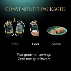 Sheba Perfect Portions Kitten Chicken, Salmon & Turkey Variety Pack Soft Pate Wet Cat Food Trays, 2.6-oz, case of 24 slide 2 of 9