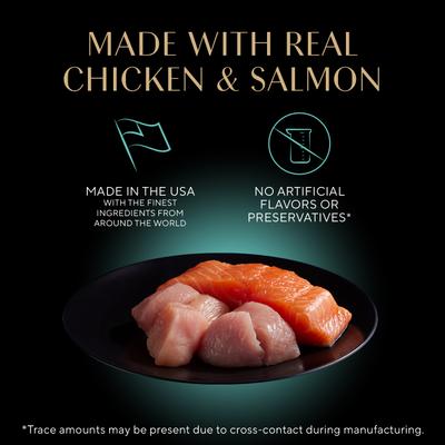 Show full view: Sheba Perfect Portions Kitten Chicken, Salmon & Turkey Variety Pack Soft Pate Wet Cat Food Trays, 2.6-oz, case of 24 slide 4 of 11