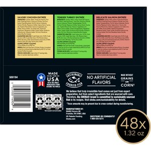 Sheba Perfect Portions Kitten Chicken, Salmon & Turkey Variety Pack Pate Wet Cat Food, 2.6-oz twin-pack tray, case of 24