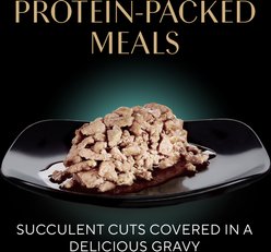 Sheba Perfect Portions Chicken, Turkey, Tuna & Salmon Variety Pack Grain-Free Cuts in Gravy Wet Cat Food Trays, 2.6-oz tray, case of 48 slide 2 of 9
