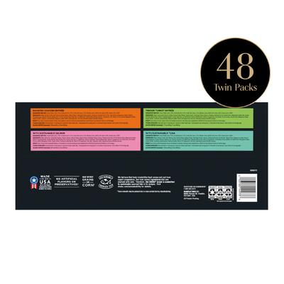 Show full view: Sheba Perfect Portions Chicken, Turkey, Tuna & Salmon Variety Pack Grain-Free Cuts in Gravy Wet Cat Food Trays, 2.6-oz tray, case of 48 slide 3 of 11