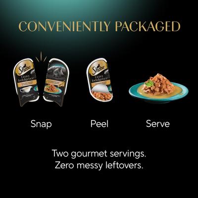 Show full view: Sheba Gravy Indulgence Chicken Entree in Extra Gravy Grain-Free Adult Wet Cat Food Trays, 2.6-oz tray, case of 24 slide 10 of 11