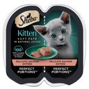 Sheba Perfect Portions Kitten Salmon Soft Pate Wet Cat Food Trays, 2.6-oz, case of 24