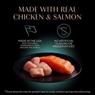 Show full view: Sheba Perfect Portions Kitten Variety Pack Chicken Pate & Pate Salmon Wet Cat Food Trays, 2.6-oz tray, case of 12 slide 4 of 11