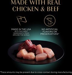 Sheba Gravy Indulgence Chicken & Beef in Extra Gravy Variety Pack Grain-Free Adult Wet Cat Food Trays, 2.6-oz tray, case of 12 slide 2 of 9