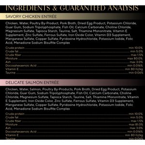 Sheba Perfect Portions Kitten Variety Pack Chicken Pate & Pate Salmon Wet Cat Food Trays, 2.6-oz, case of 12