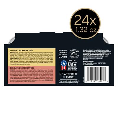 Show full view: Sheba Perfect Portions Kitten Variety Pack Chicken Pate & Pate Salmon Wet Cat Food Trays, 2.6-oz tray, case of 12 slide 3 of 11