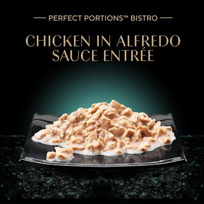 Show full view: Sheba Perfect Portions Bistro Chicken in Alfredo Sauce Adult Wet Cat Food Trays, 2.6-oz tray, case of 24 slide 9 of 11