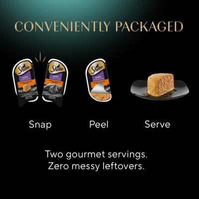 Show full view: Sheba Perfect Portions Savory Chicken, Beef, Whitefish & Tuna Variety Pack Grain-Free Pate Wet Cat Food Trays, 2.6-oz, case of 36 slide 10 of 11