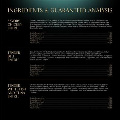 Show full view: Sheba Perfect Portions Savory Chicken, Beef, Whitefish & Tuna Variety Pack Grain-Free Pate Wet Cat Food Trays, 2.6-oz, case of 36 slide 7 of 11