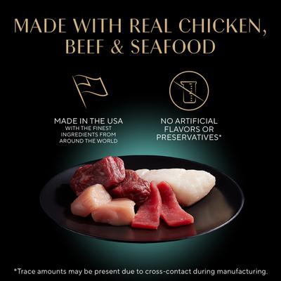 Show full view: Sheba Perfect Portions Savory Chicken, Beef, Whitefish & Tuna Variety Pack Grain-Free Pate Wet Cat Food Trays, 2.6-oz, case of 36 slide 4 of 11