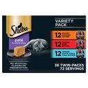 Sheba Perfect Portions Savory Chicken, Beef, Whitefish & Tuna Variety Pack Grain-Free Pate Wet Cat Food, 2.6-oz, case of 36