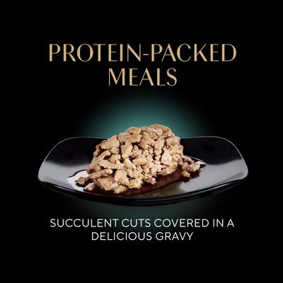 Show full view: Sheba Perfect Portions Chicken, Tuna & Turkey Variety Pack Grain-Free Cuts in Gravy Wet Cat Food Trays, 2.6-oz tray, case of 36 slide 9 of 11