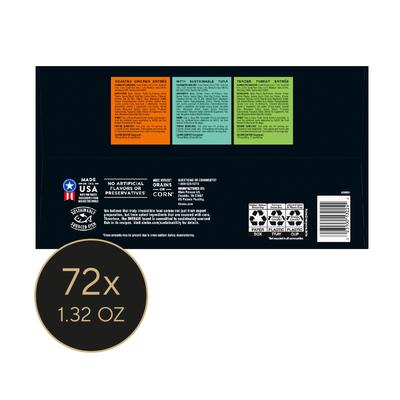 Show full view: Sheba Perfect Portions Chicken, Tuna & Turkey Variety Pack Grain-Free Cuts in Gravy Wet Cat Food Trays, 2.6-oz tray, case of 36 slide 3 of 11