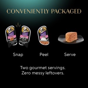 Sheba Perfect Portions Seafood Pate Variety Pack Grain-Free Adult Wet Cat Food Trays, 2.6-oz, case of 24