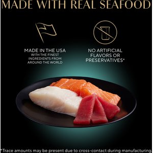 Sheba Perfect Portions Seafood Pate Variety Pack Grain-Free Adult Wet Cat Food Trays, 2.6-oz, case of 24