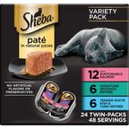 Sheba Perfect Portions Seafood Pate Variety Pack Grain-Free Adult Wet Cat Food Trays, 2.6-oz, case of 24