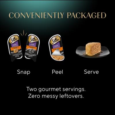 Show full view: Sheba Perfect Portions Chicken & Salmon Pate Entree Variety Pack Adult Wet Cat Food Trays, 2.6-oz tray, case of 6 slide 10 of 12