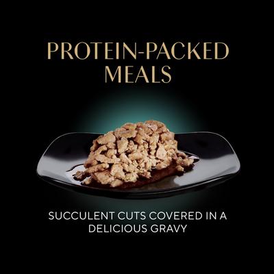 Show full view: Sheba Perfect Portions Tuna & Roasted Chicken Entree Cuts in Gravy Variety Pack Adult Wet Cat Food Trays, 2.6-oz tray, case of 6 slide 9 of 12