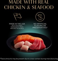 Sheba Perfect Portions Grain-Free Roasted Chicken, Gourmet Salmon & Signature Tuna Cuts in Gravy Variety Pack Adult Wet Cat Food Trays, 2.6-oz tray, case of 18 slide 2 of 9