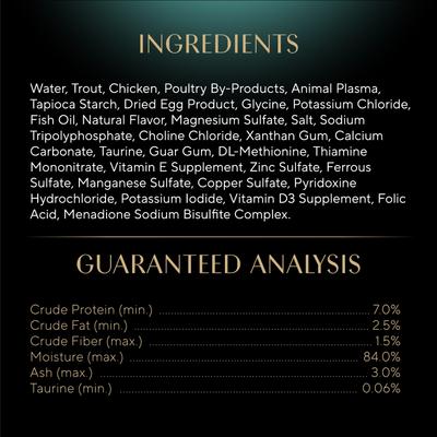 Show full view: Sheba Perfect Portions Grain-Free Tender Trout Cuts in Gravy Entree Adult Wet Cat Food Trays, 2.6-oz tray, case of 24 slide 7 of 12