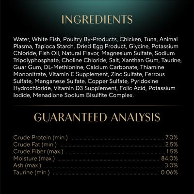 Show full view: Sheba Perfect Portions Grain-Free Delicate Whitefish & Tuna Cuts in Gravy Entree Adult Wet Cat Food Trays, 2.6-oz tray, case of 24 slide 7 of 12