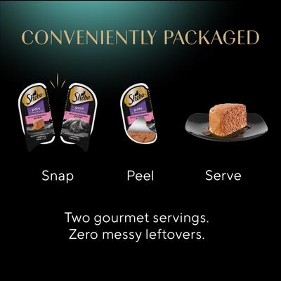 Show full view: Sheba Perfect Portions Grain-Free Seafood Entrees Pate Variety Pack Adult Wet Cat Food Trays, 2.6-oz tray, case of 12 slide 10 of 12