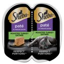 Sheba Perfect Portions Grain-Free Roasted Turkey Entree Pate Adult Wet Cat Food Trays, 2.6-oz, case of 24