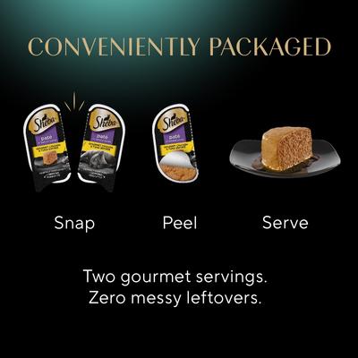 Show full view: Sheba Perfect Portions Grain-Free Gourmet Chicken & Tuna Pate Entree Adult Wet Cat Food Trays, 2.6-oz, case of 24 slide 10 of 12