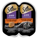 Sheba Perfect Portions Grain-Free Roasted Chicken & Liver Pate Entree Adult Wet Cat Food Trays, 2.6-oz, case of 24
