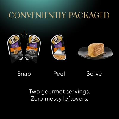 Show full view: Sheba Perfect Portions Grain-Free Savory Chicken Entree Pate Adult Wet Cat Food Trays, 2.6-oz, case of 24 slide 10 of 12