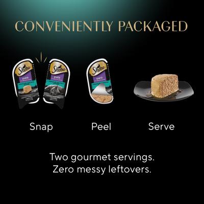 Show full view: Sheba Perfect Portions Grain-Free Pate Signature Seafood Entree Adult Wet Cat Food Trays, 2.6-oz, case of 24 slide 10 of 12